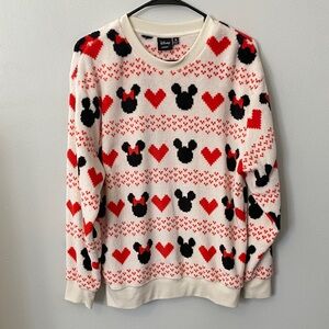 Disney Sweater with Heart Patterns
